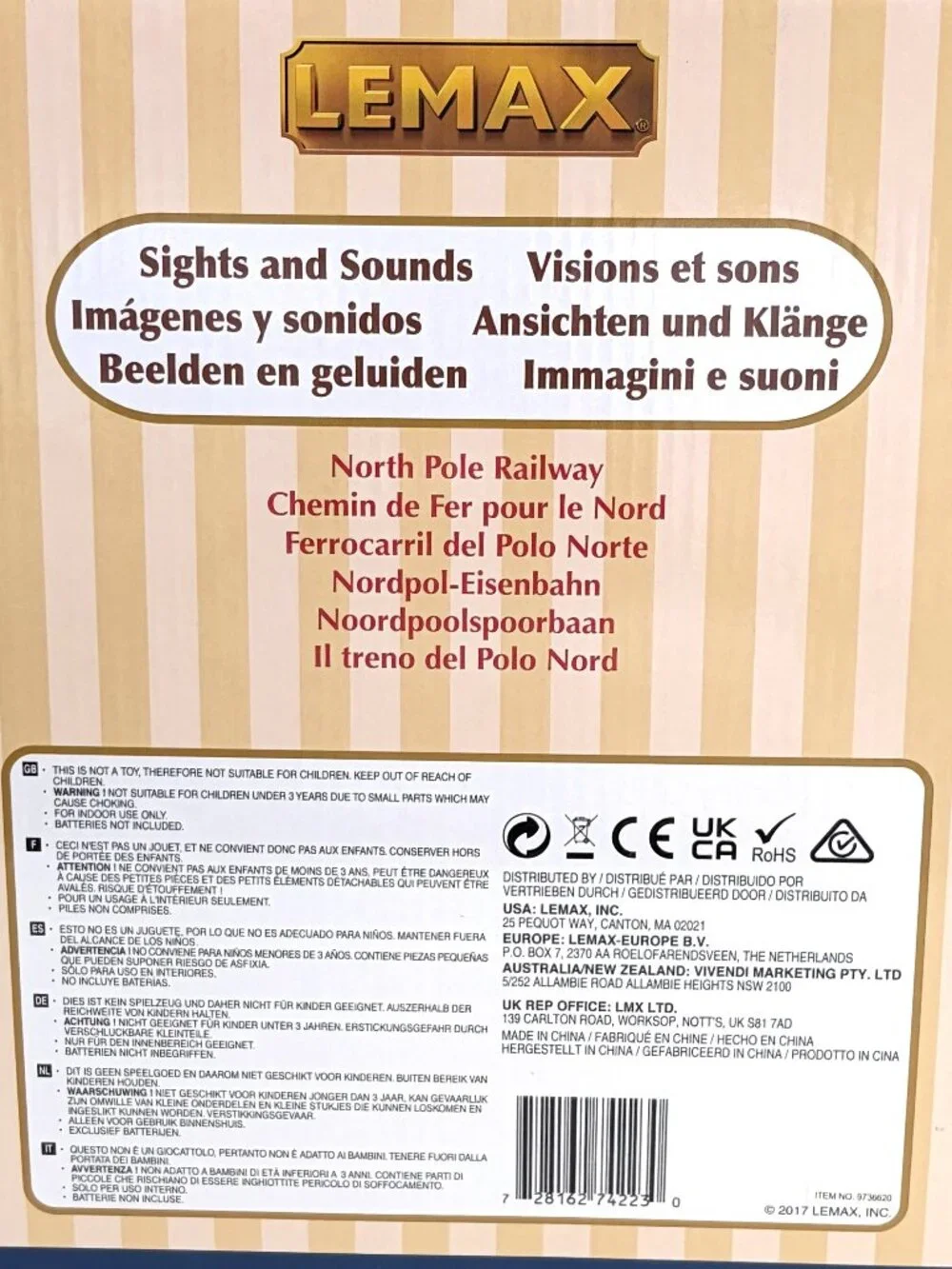 NEW Lemax North Pole Railway Christmas Train Sights & Sounds #74223